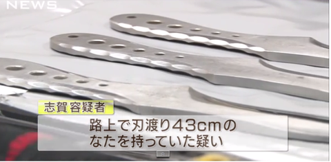 刃物14本所持で捕まったヤツの瞬間 刃物14本所持で捕まったヤツの瞬間