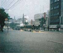 【大雨で冠水】鹿児島市東谷山付近で道路冠水