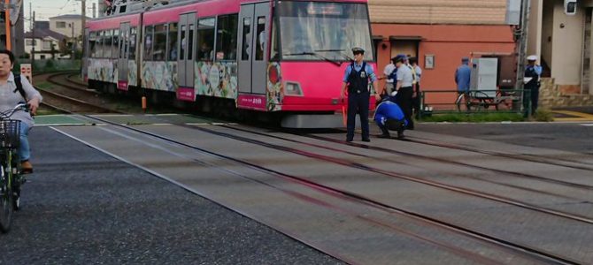 東急世田谷線の西太子堂駅～若林駅間で踏切事故