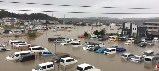 千葉県大網白里市の大網駅周辺が大雨の影響で冠水や浸水被害
