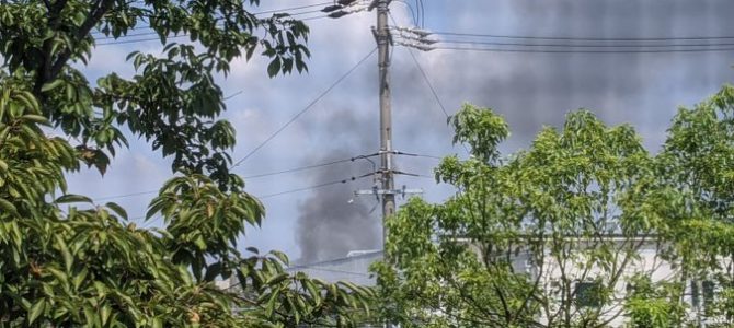 愛知県名古屋市熱田区千年で爆発を伴う火事