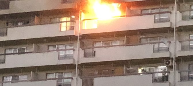 東京都板橋区高島平の団地で火災