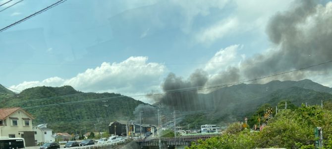 広島県廿日市市大野中央で大規模な火事