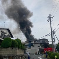 奈良県生駒市東生駒月見町付近で火事