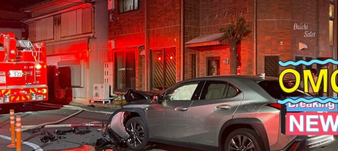 愛知・豊橋でマイクロバスとRV車衝突！　 バス横転17人負傷 うち1人重体　RV車は大破