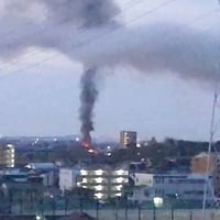 愛知県岡崎市渡町大榎付近で火事！　「川向うで火事」