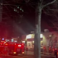 東京メトロ日比谷線の神谷町駅付近で火事