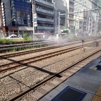 JR中央線 東中野駅近くで火事！「麺屋ばくの辺りで火事」