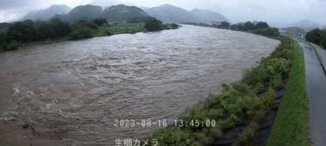 岐阜県関市中之保と武芸川付近で猛烈な雨