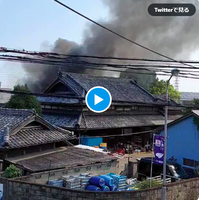 大阪 阪南市下出付近で火事