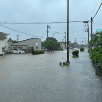 秋田県で記録的短時間大雨情報」！秋田市の各地で冠水！