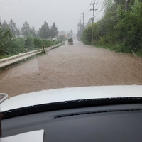 東金街道 千葉県東金市で冠水