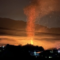 広島県福山市水呑町付近で火事