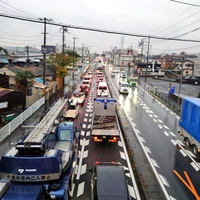 国道4号　埼玉県草加市花栗町交差点付近で事故