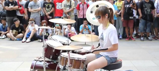 【BIG BANG】をドラム演奏する美少女発見！！