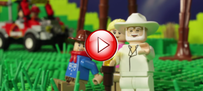 レゴで「ジュラシックパーク」の名シーンを再現！