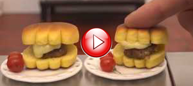 食べれるミニチュアチーズバーガー♡