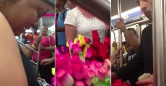電車に乗っていたとても粋な男性！「その花全部買うから、みんなにタダで配ってあげてくれ」