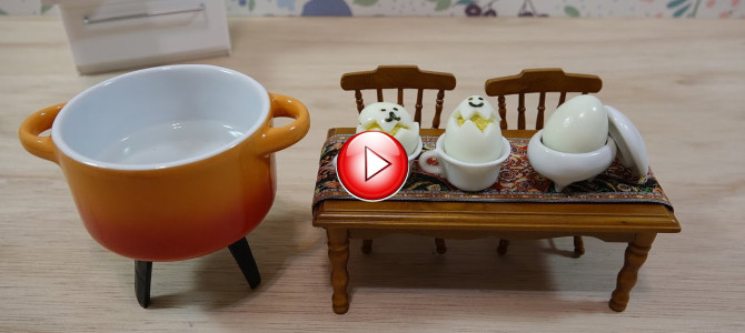 うずらのたまごでゆで卵♡