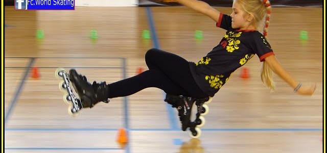 ローラーブレードのフリースタイル 10歳の女の子の演技が素晴らしい！