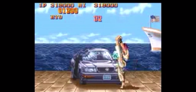 ストリートファイターⅡの車破壊ステージを再現してみた