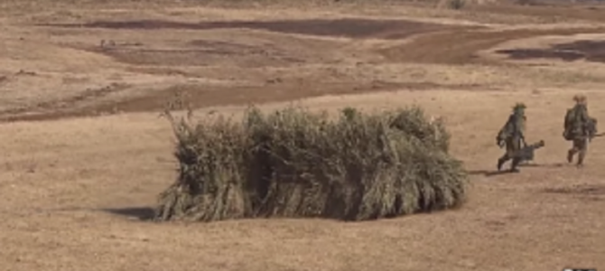 自衛隊のカモフラージュ車両がモッフモフで猫バスみたい！！