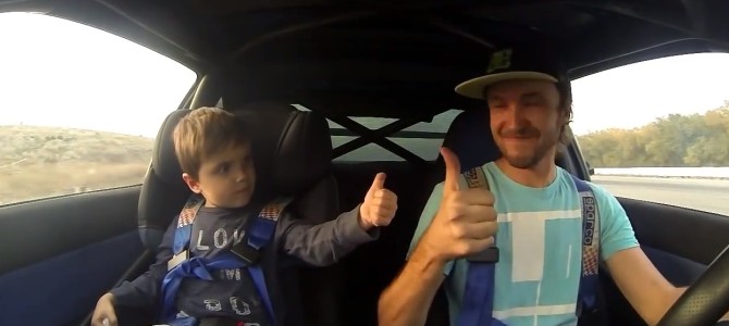 ハチロクに5歳の息子を乗せてドリフトしてみた！