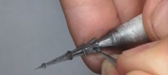 エンピツでエッフェル塔を作ってみた！