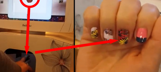 ネイルアート用のプリンターが凄い！指を置くだけで繊細な表現がカンタンに！！