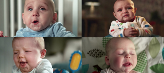 赤ちゃんがウンチをする前と後の顔をスローモーションでとらえた動画！