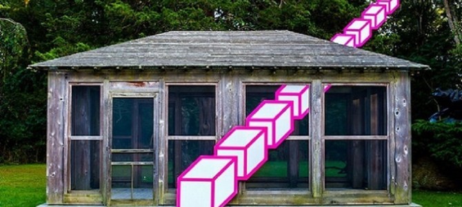 どうなってんの！？空間をキャンバスに描かれる“立体テープアート”が面白い！