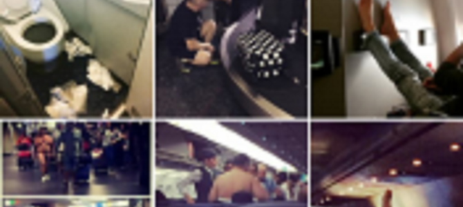 観覧注意！機内で激写された最悪マナー画像が投稿されたSNSが衝撃すぎる