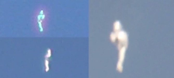 アシモみたいな謎の「人型飛行物体」が多くの人に撮影され話題に！