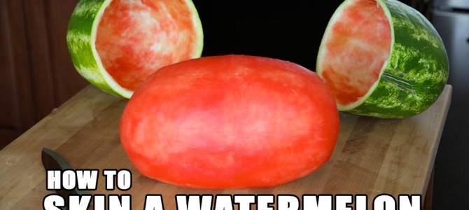 パーティーに最高！ みんなが驚くスイカの剥き方！