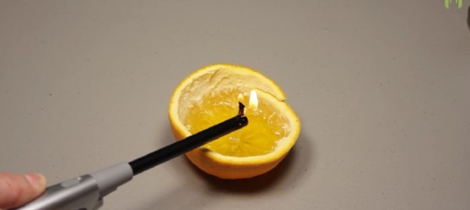 １分で！オレンジをランプにする方法