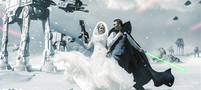 画像編集ソフトを使ってウェディング写真をスター・ウォーズ風に加工する職人技が凄い！