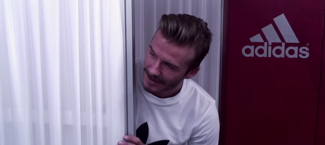 素敵なサプライズ！買い物客の前にベッカムが突然登場