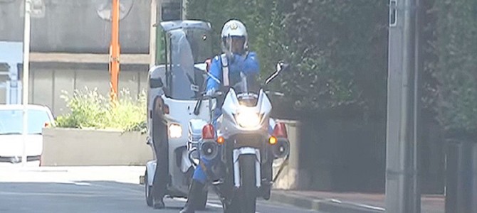 交通違反を未然に防いでくれた親切な白バイ隊員！