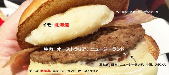 マクドナルドの「北のいいとこ牛っとバーガー」が物議。ほとんど外国産と判明