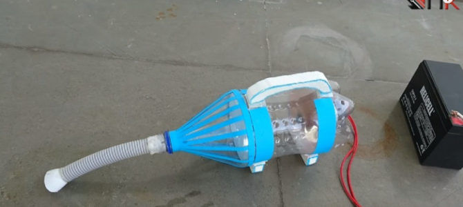 ペットボトルを使って、手作りで掃除機を作る動画が凄い