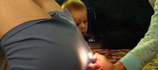 パパのオナラにママがファイヤー！