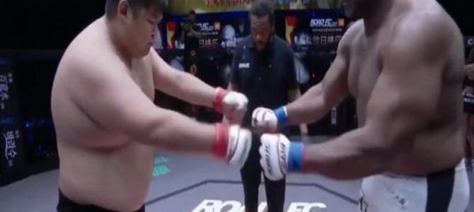 ボブ・サップがぷよぷよの選手に瞬殺