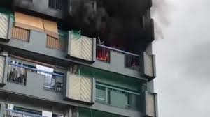 兵庫県尼崎市口田中１丁目の団地で火事