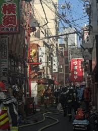 大阪府大阪市中央区道頓堀1丁目で火事