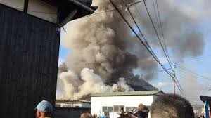 岡山県倉敷市連島町で大規模な火災発生