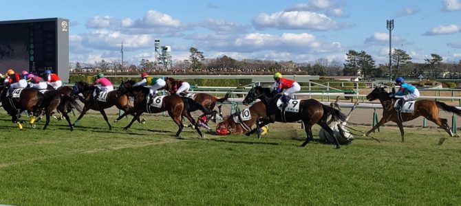 中山競馬の第７レースで大塚海渡騎手と三浦皇成騎手が落馬