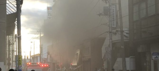 茨城県水戸市宮町のつけ麺坊主で火事