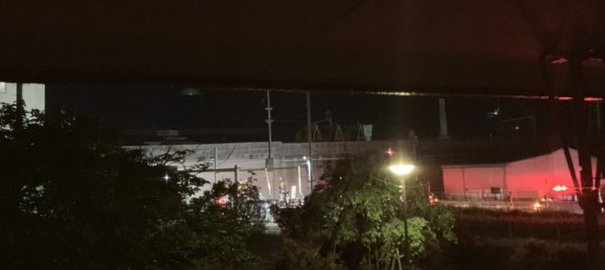 草津線の手原駅付近で人身事故