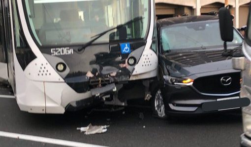 広島電鉄市内線で事故