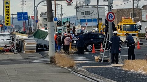 第二阪和国道で事故発生